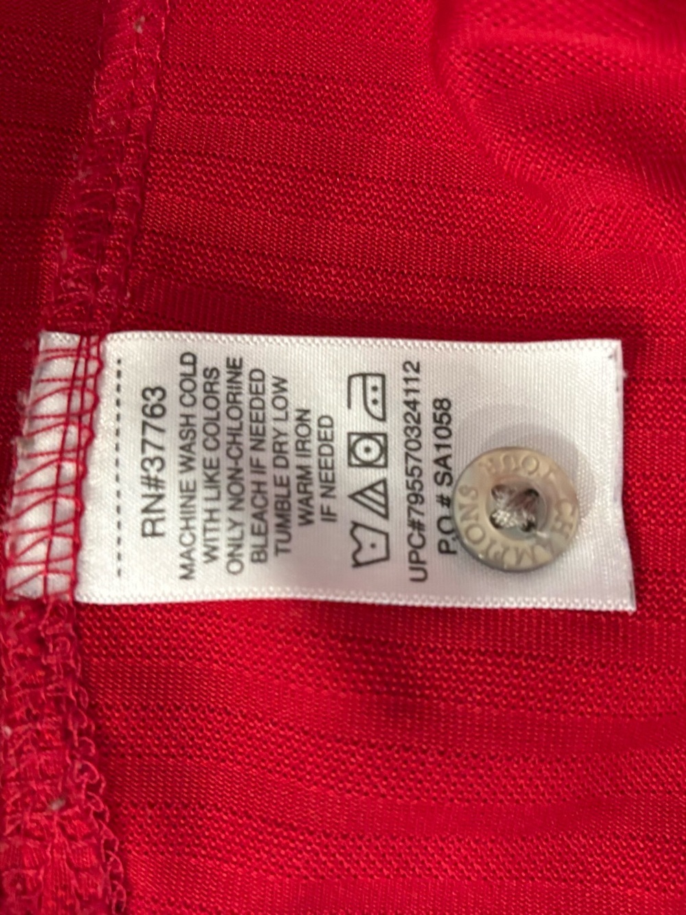 Champion Men's Red Short-Sleeve Polo Shirt - Picture 6 of 6
